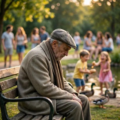 Der alte Mann im Park